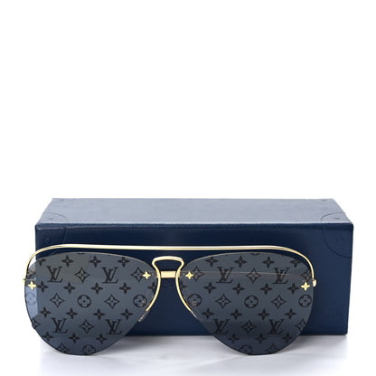 Louis Vuitton Metal Monogram Grease Sunglasses Z1172W Gold 8 of 8