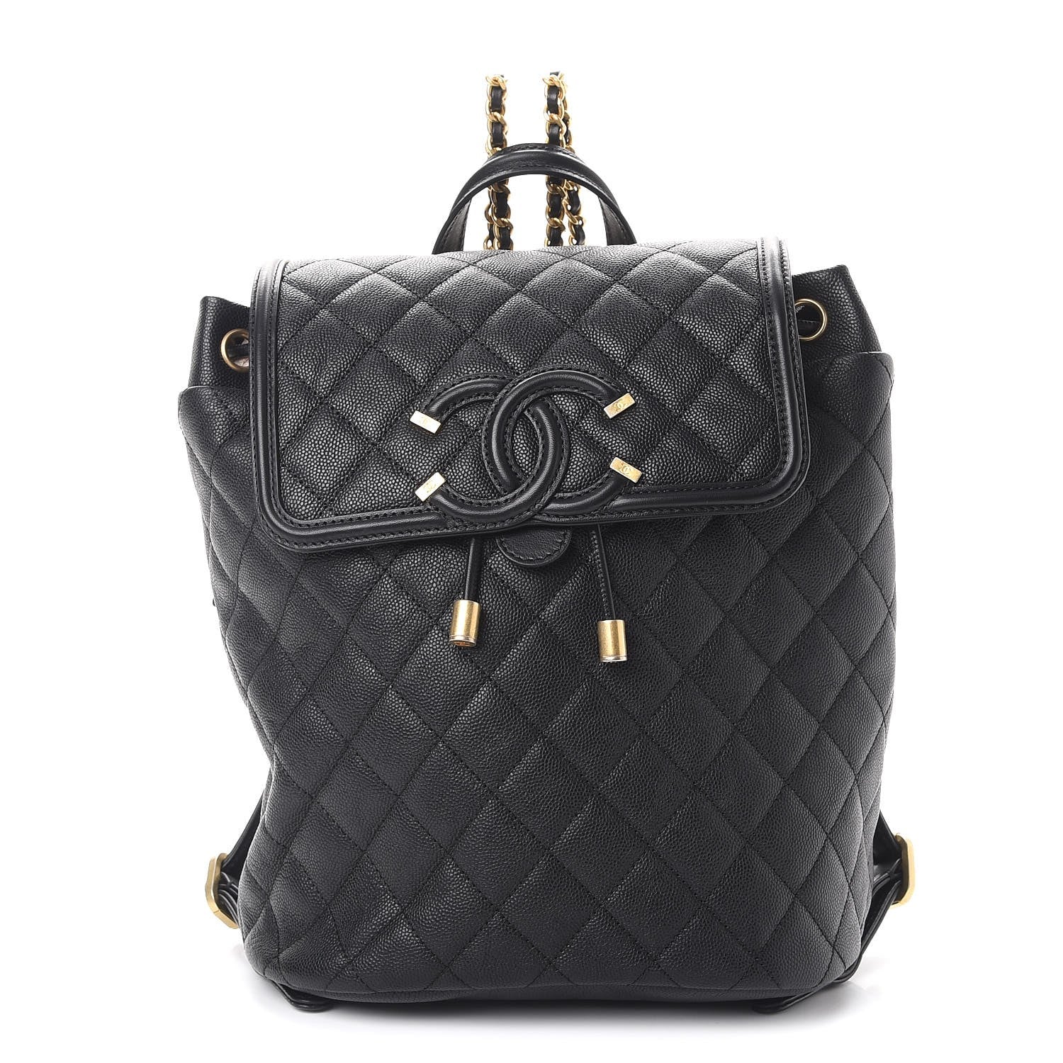 Chanel Caviar Quilted Filigree Backpack Black 1 of 9