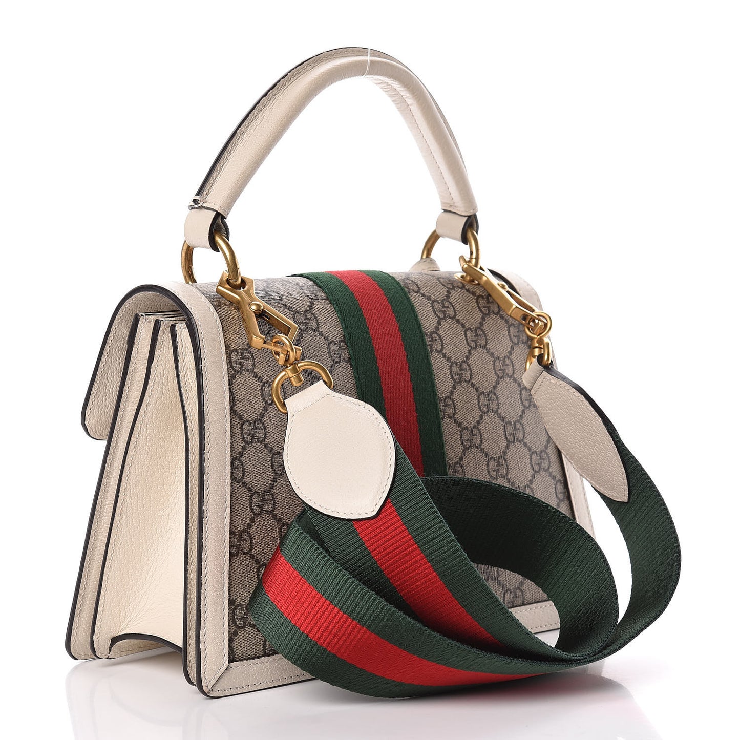 GG Supreme Monogram Small Queen Margaret Top Handle Bag White