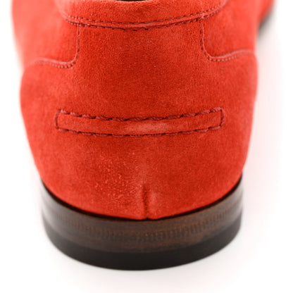 Gucci Suede Womens Jordaan Loafers 39 Red 11 of 17