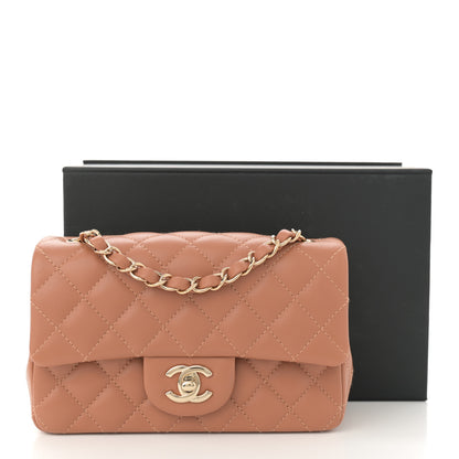 Chanel Lambskin Quilted Mini Rectangular Flap Brown 12 of 12