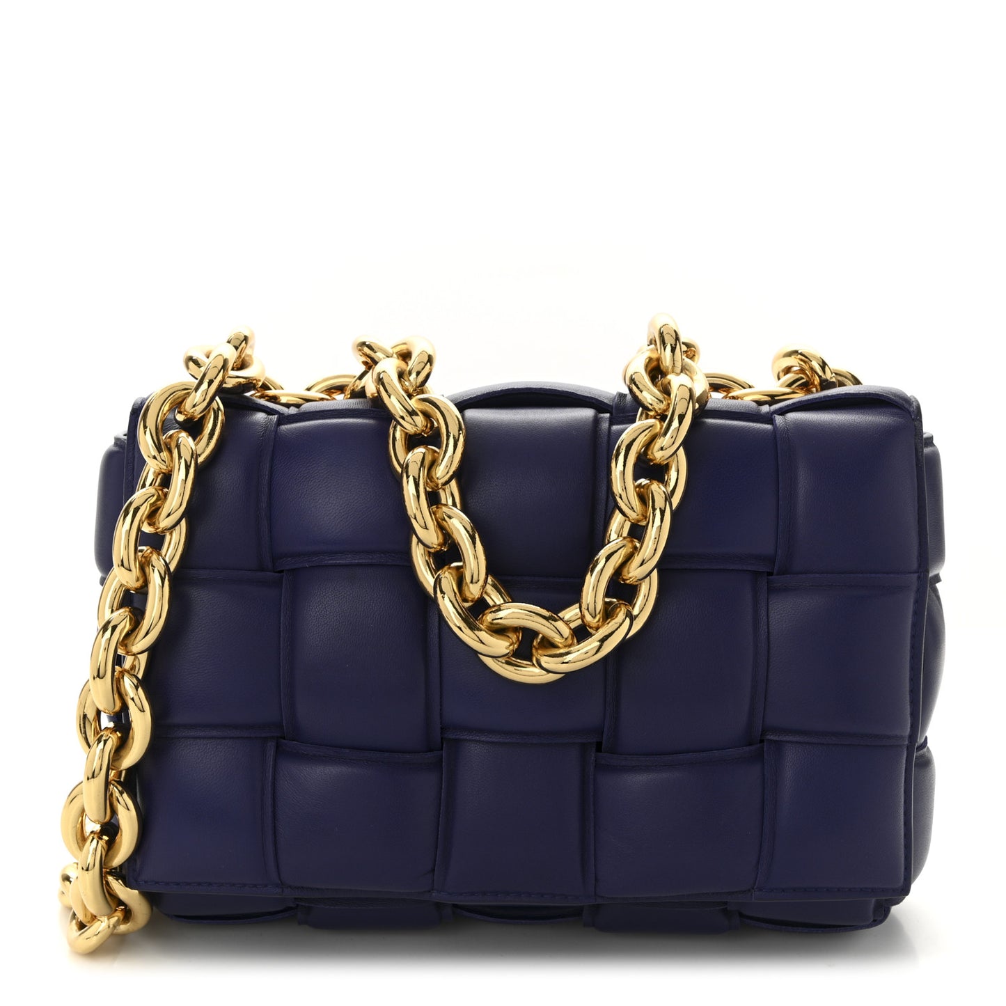 Lambskin Maxi Intreccio Padded Chain Cassette Crossbody Bag Unicorn