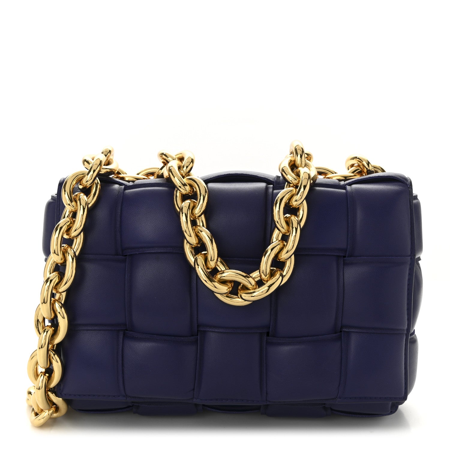 Bottega Veneta Lambskin Maxi Intreccio Padded Chain Cassette Crossbody Bag Unicorn 1 of 10