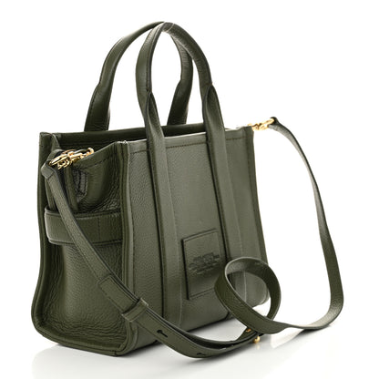 Marc Jacobs Grained Calfskin Small The Tote Bag Bronze Green 3 of 16