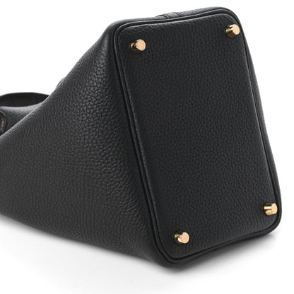Hermes Taurillon Clemence Matte Alligator Picotin Lock Touch 18 PM Black 6 of 11