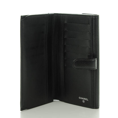 Chanel Caviar CC Long Flap Wallet Black 5 of 7