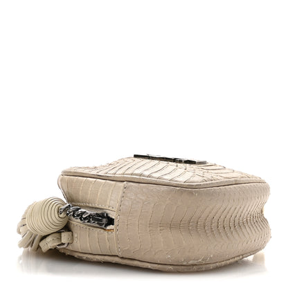 Saint Laurent Snakeskin Monogram Blogger Bag Light Cream 4 of 12