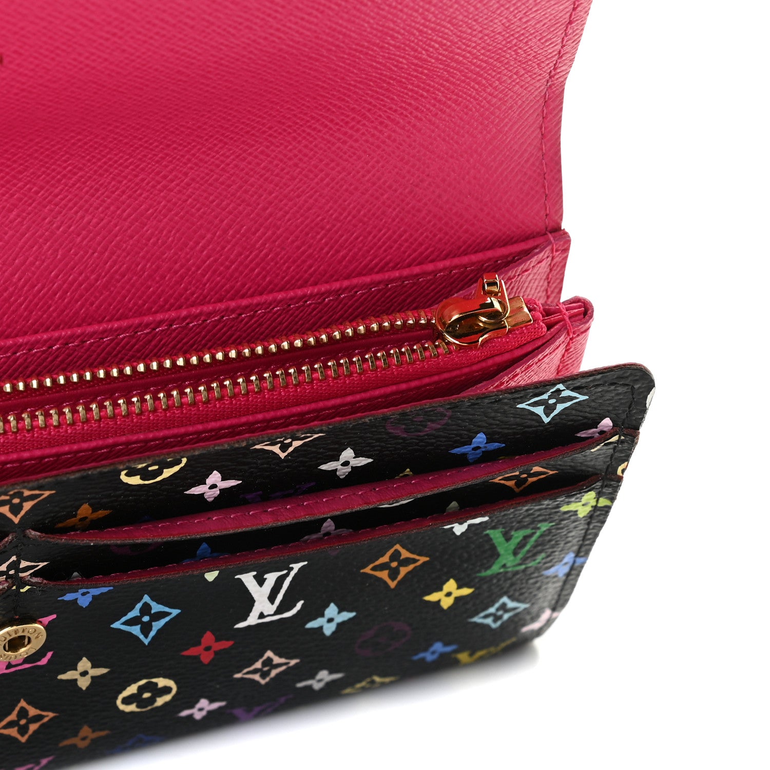 Louis Vuitton Monogram Multicolor Sarah Wallet Black Grenade 9 of 10