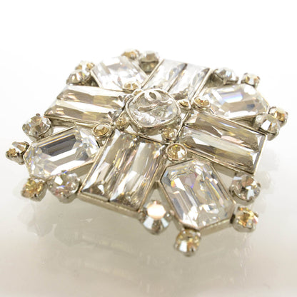 Chanel Swarovski Crystal Baguette Large CC Brooch 5 of 7