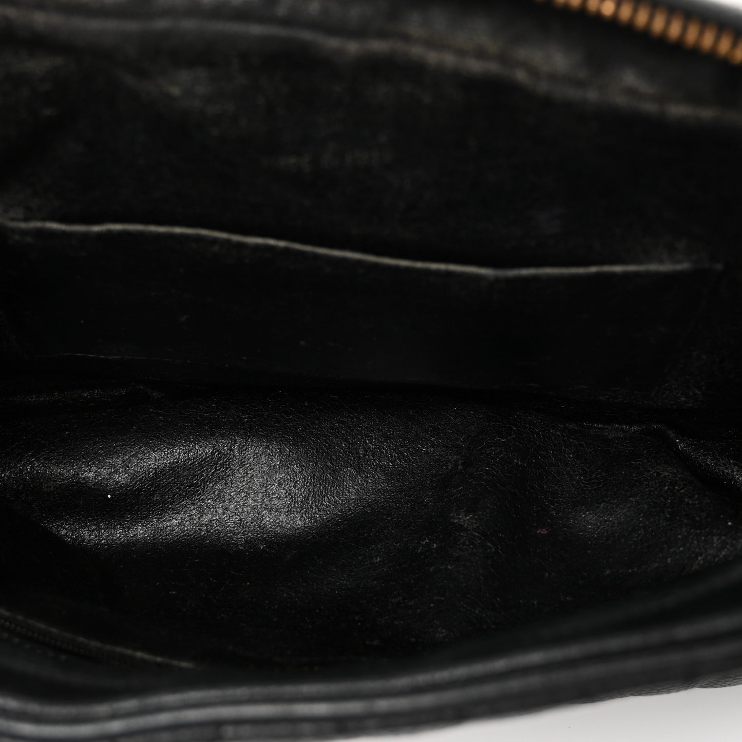 Caviar Quilted Flap Shoulder Bag Black