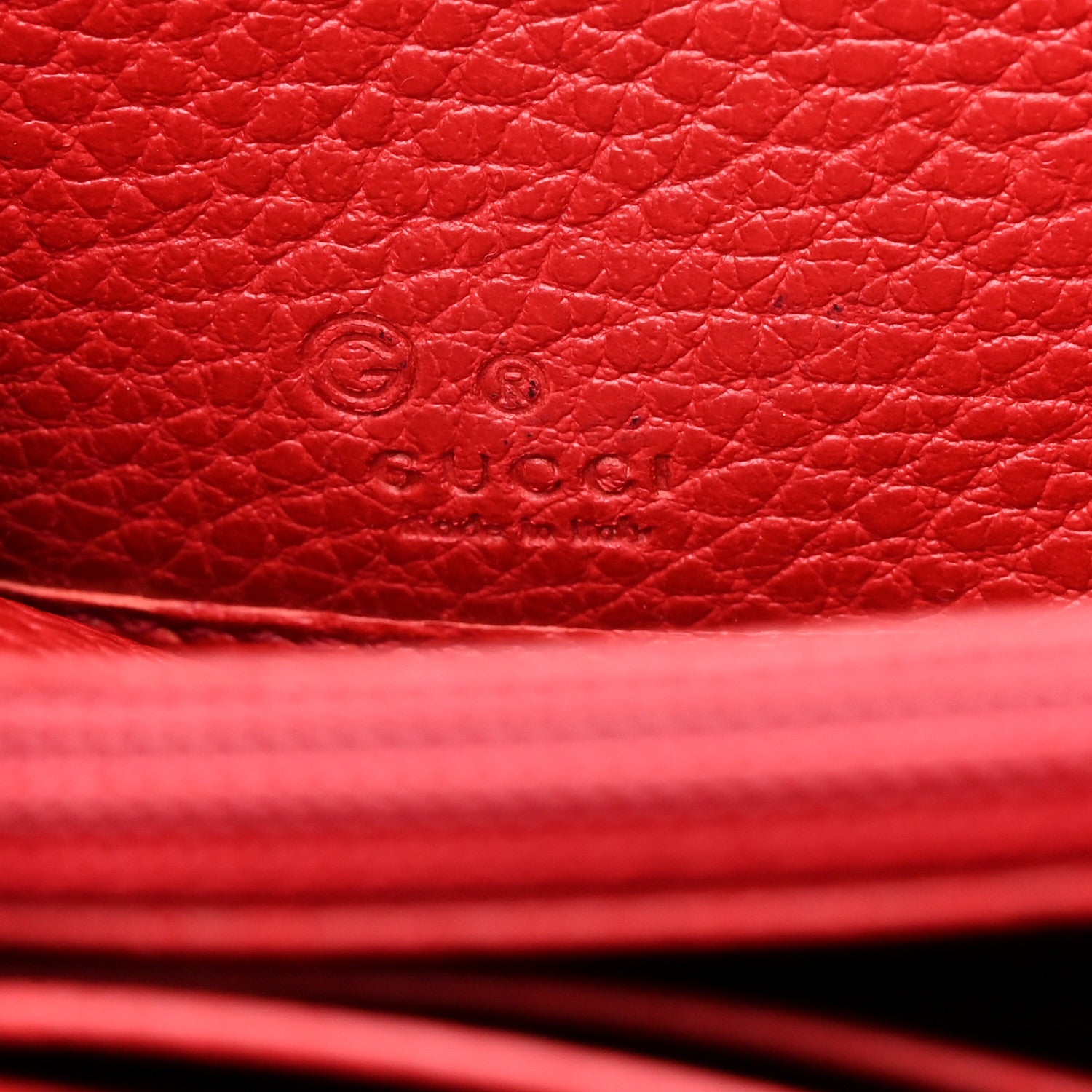 Gucci Dollar Calfskin GG Zip Around Wallet Red 6 of 8