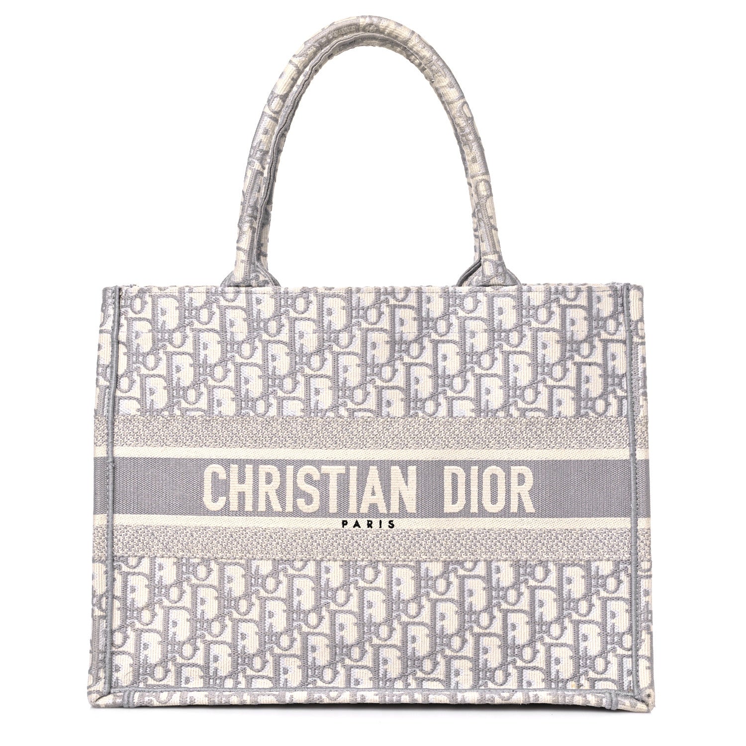 Christian Dior Oblique Medium Book Tote Grey 1 of 17