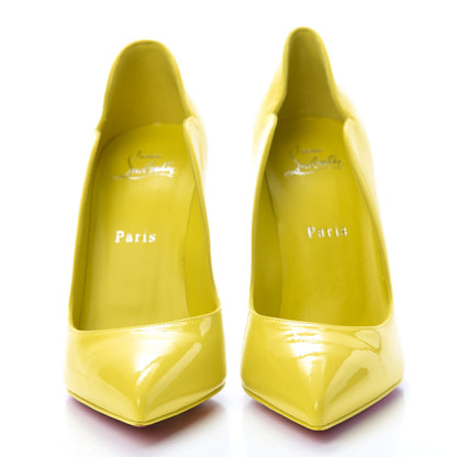 Christian Louboutin Patent Hot Chick 100 Pumps 39 Citrus 2 of 8