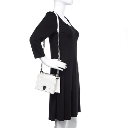 Christian Dior Patent Micro-Cannage Small Diorama Flap Bag White 2 of 16