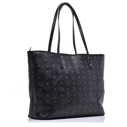 MCM Visetos Large Anya Shopper Tote Black 3 of 8