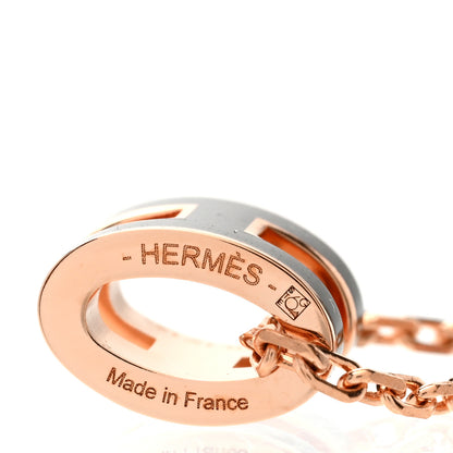 Hermes Lacquered Rose Gold Mini Pop H Pendant Necklace Black 4 of 4