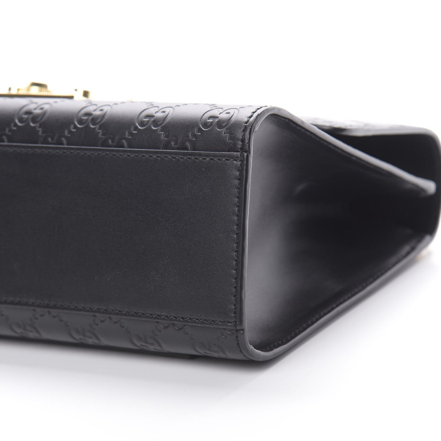 Guccissima Medium Padlock Shoulder Bag Black