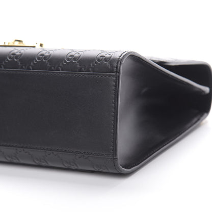Gucci Guccissima Medium Padlock Shoulder Bag Black 9 of 11