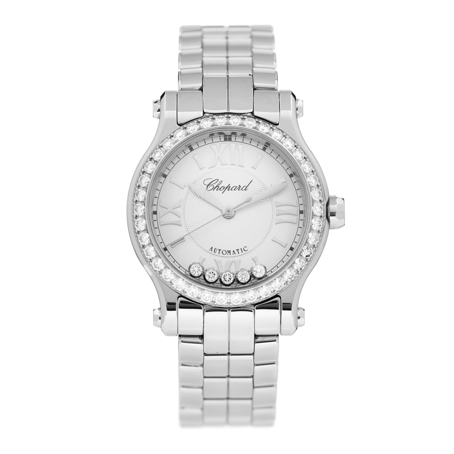Chopard Stainless Steel Diamond Bezel 30mm Happy Sport Automatic Watch 1 of 5