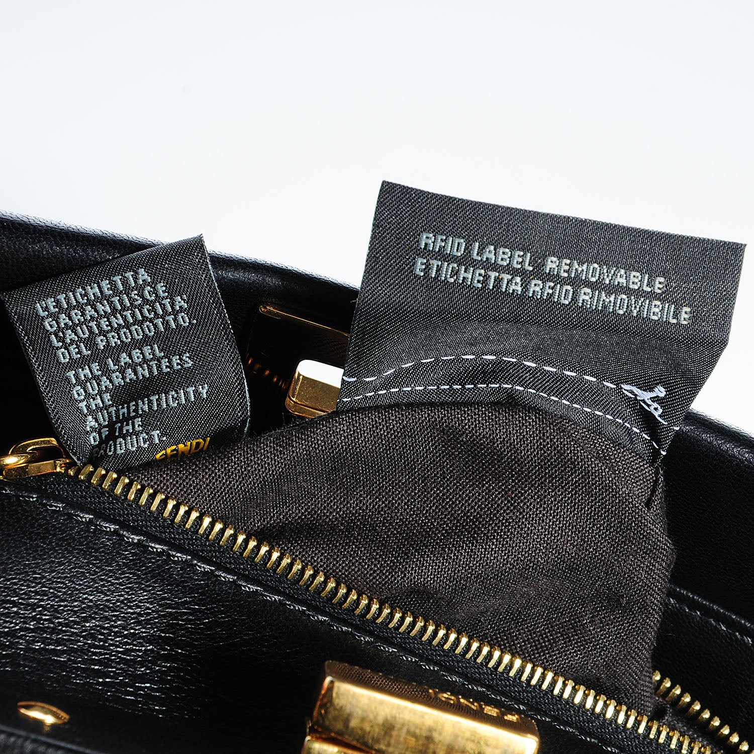 Fendi Nappa Mini Peekaboo Iconic Satchel Black 7 of 7