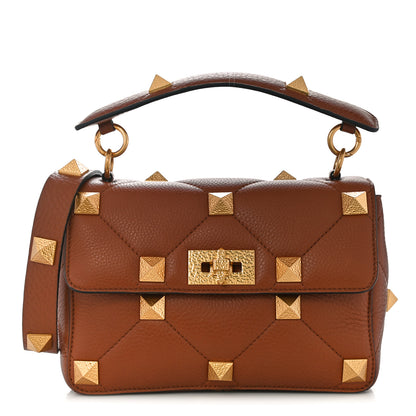 Valentino Garavani Grained Calfskin Medium Roman Stud Shoulder Bag Selleria 1 of 10