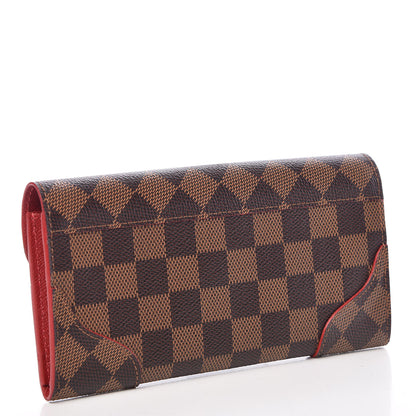 Louis Vuitton Damier Ebene Caissa Wallet Cherry 3 of 8