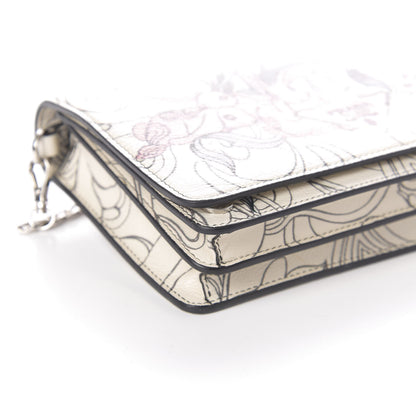 Prada X JAMES JEAN Glace Calfskin Rabbit Print Wallet On Chain Opaline 7 of 8