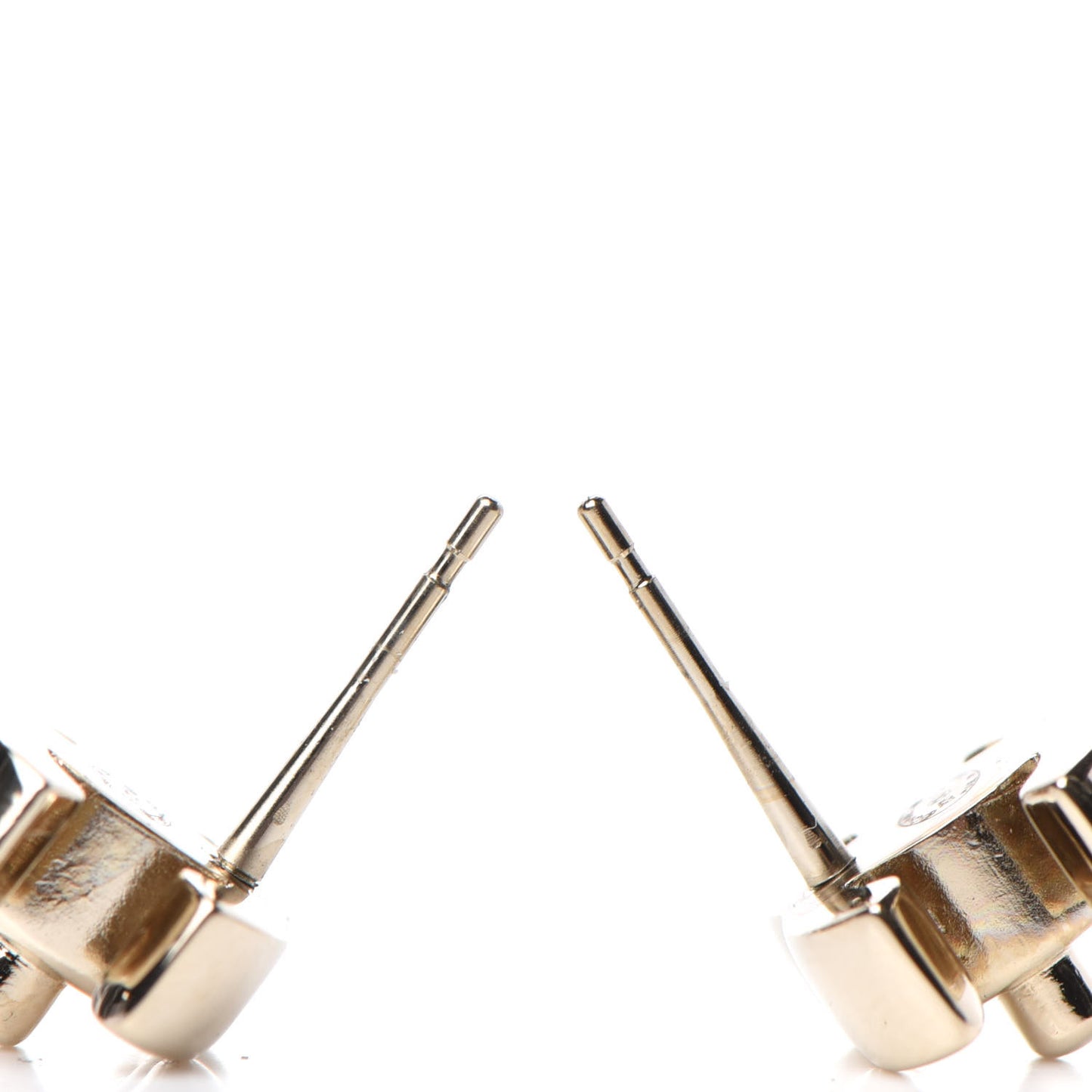Metal CC Turnlock Earrings Gold