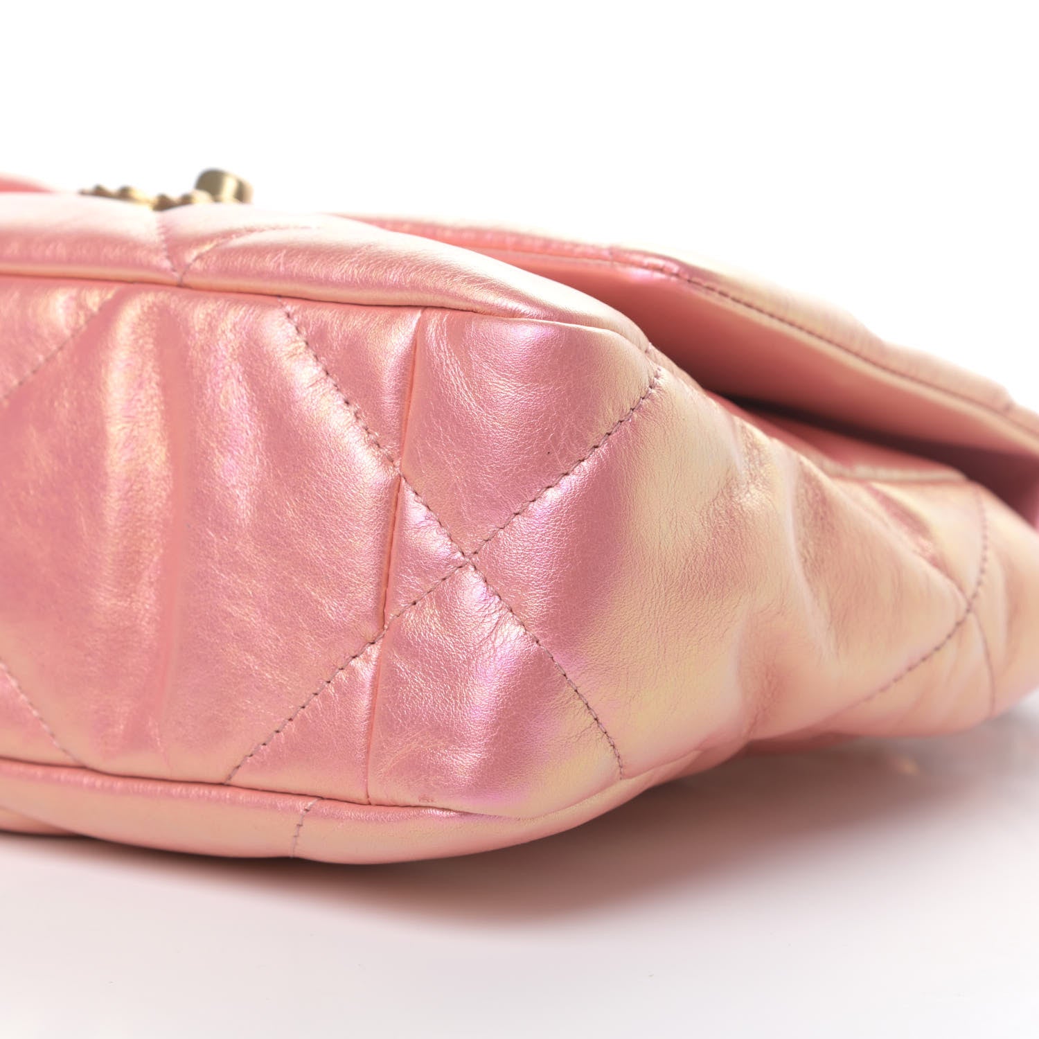 Chanel Iridescent Calfskin Quilted Medium Chanel 19 Flap Pink 10 of 10