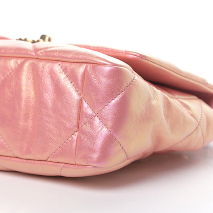 Chanel Iridescent Calfskin Quilted Medium Chanel 19 Flap Pink 10 of 10