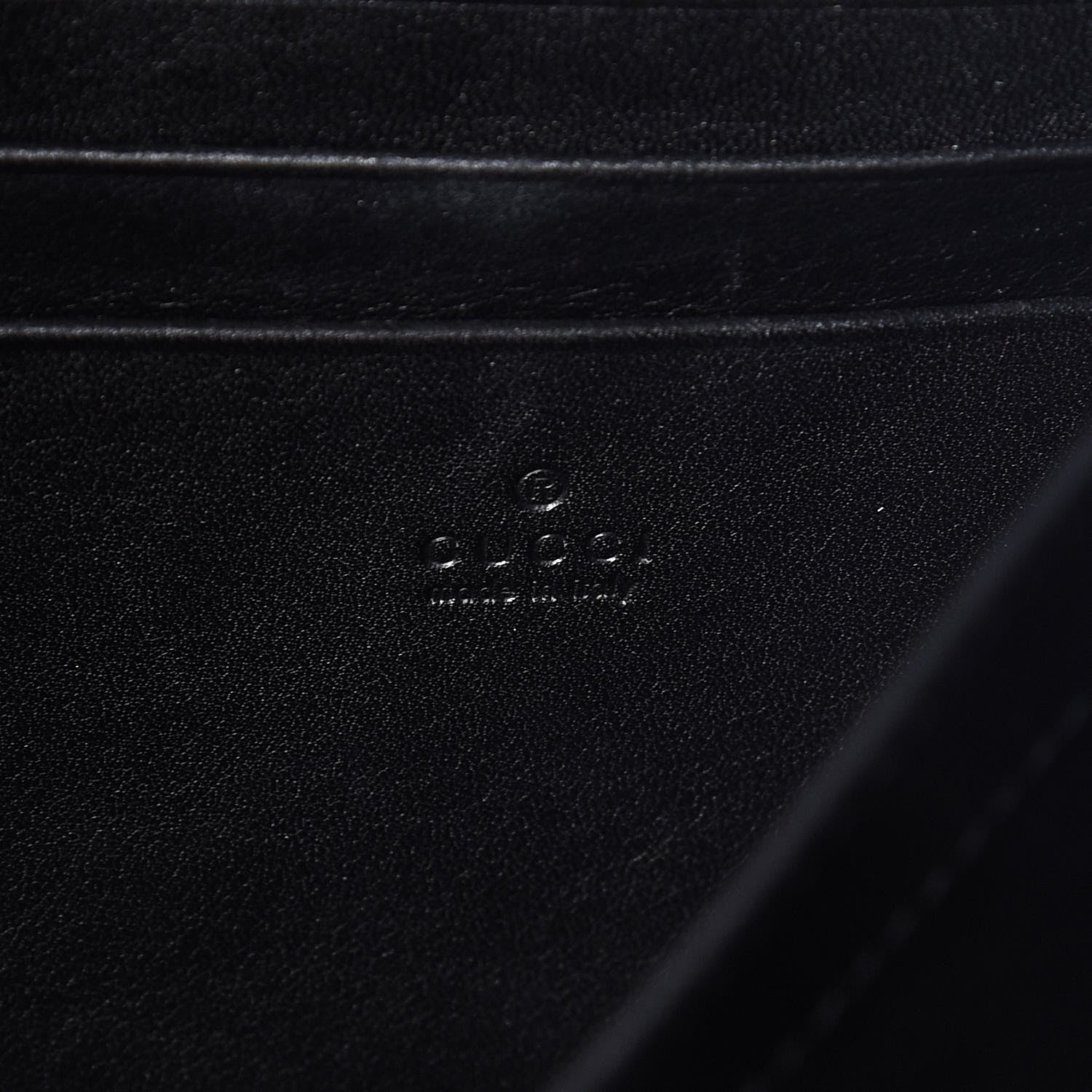 Gucci Calfskin Matelasse GG Marmont Chain Wallet Black 6 of 7
