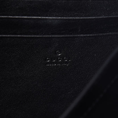 Gucci Calfskin Matelasse GG Marmont Chain Wallet Black 6 of 7
