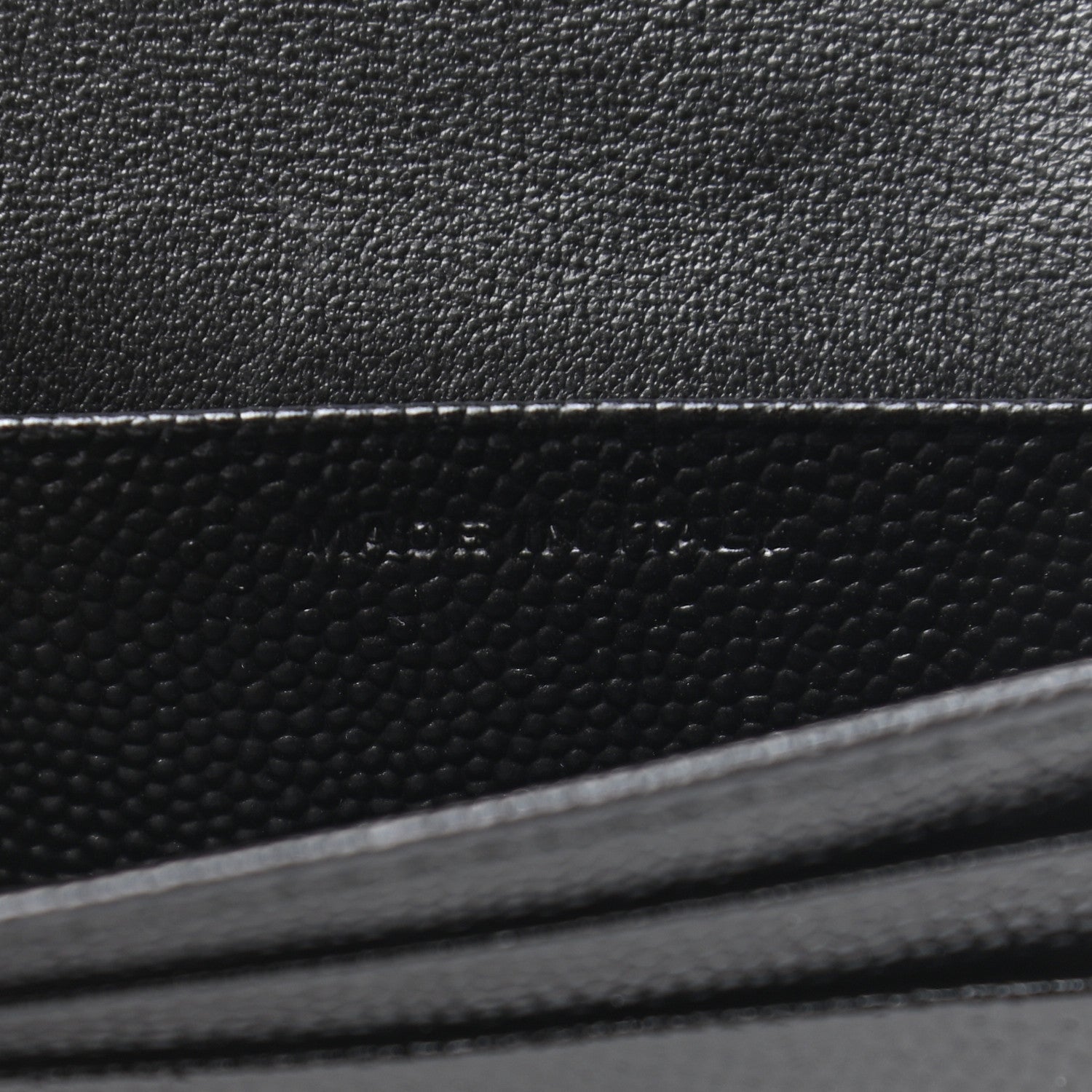 Saint Laurent Grain De Poudre Matelasse Chevron Monogram Card Case Black 7 of 8