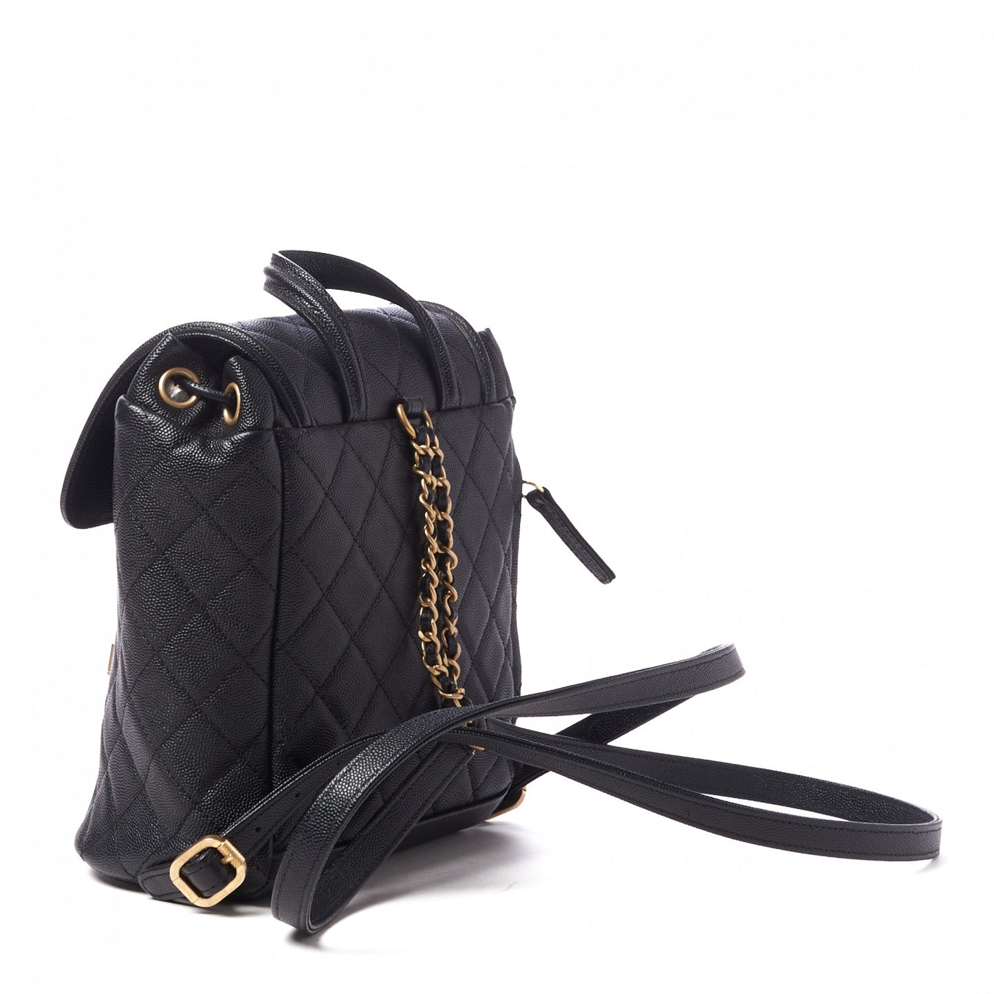 Caviar Quilted Small Filigree Backpack Black