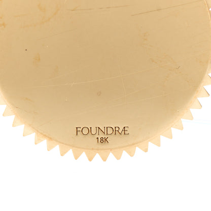 Foundrae 18K Yellow Gold Diamond Large Amate Love Specialty Medallion Pendant 4 of 5