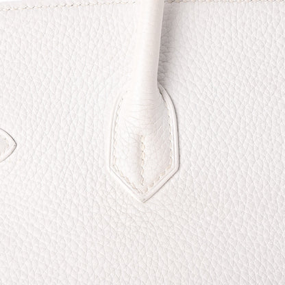 Hermes Taurillon Clemence Birkin 35 White 28 of 33