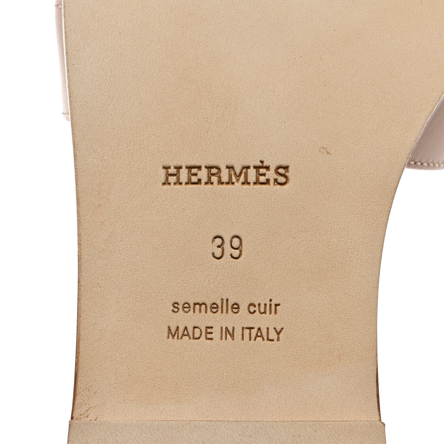 Box Calfskin Oran Sandals 39 Bois De Santal