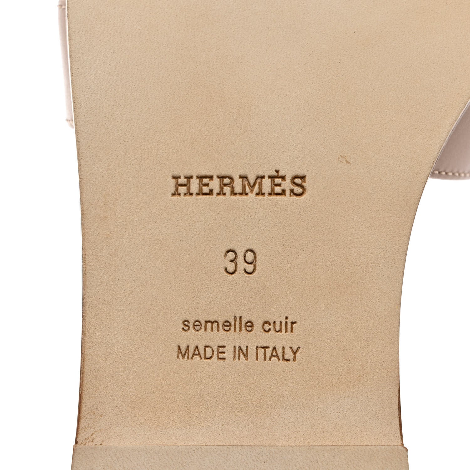 Hermes Box Calfskin Oran Sandals 39 Bois De Santal 8 of 9