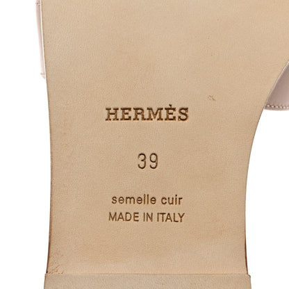 Hermes Box Calfskin Oran Sandals 39 Bois De Santal 8 of 9