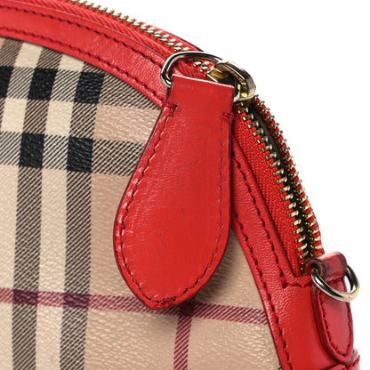Burberry Haymarket Check Mini Orchard Crossbody Military Red 11 of 13