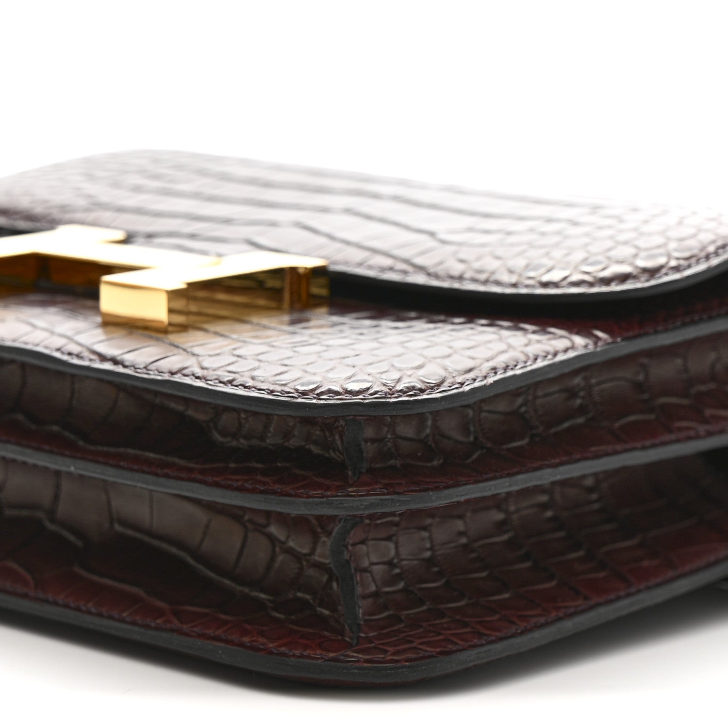 Hermes Matte Alligator Constance 18 Rouge Sellier 9 of 10