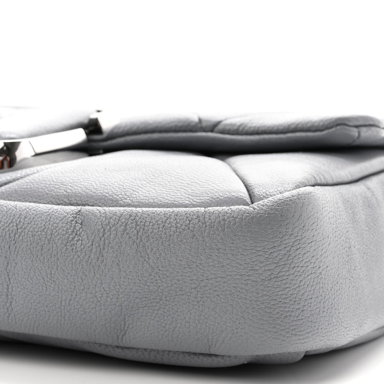 Marc Jacobs Goatskin Quilted J The Puffy Diamond Shoulder Bag Wolf Grey 10 of 10