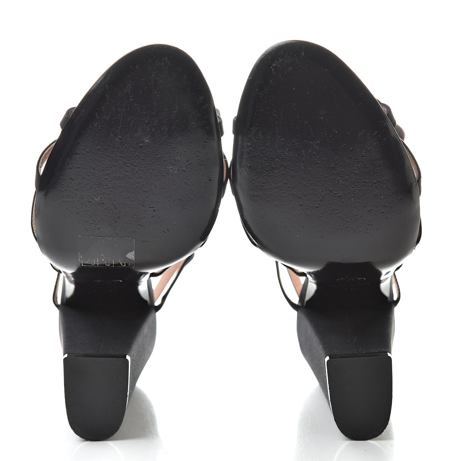 Chanel Calfskin Pearl Camellia Sandals 40 Black 5 of 10