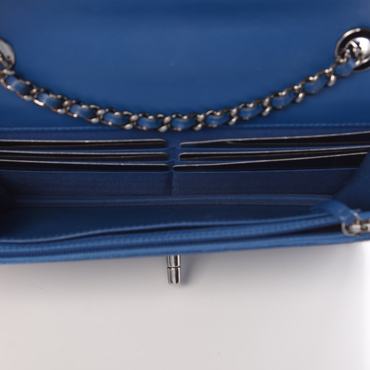 Chanel Lambskin Quilted Trendy CC Wallet On Chain WOC Blue 5 of 13