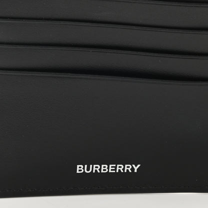 Burberry Calfskin Embossed TB Print Bi-Fold Wallet Black White 6 of 8