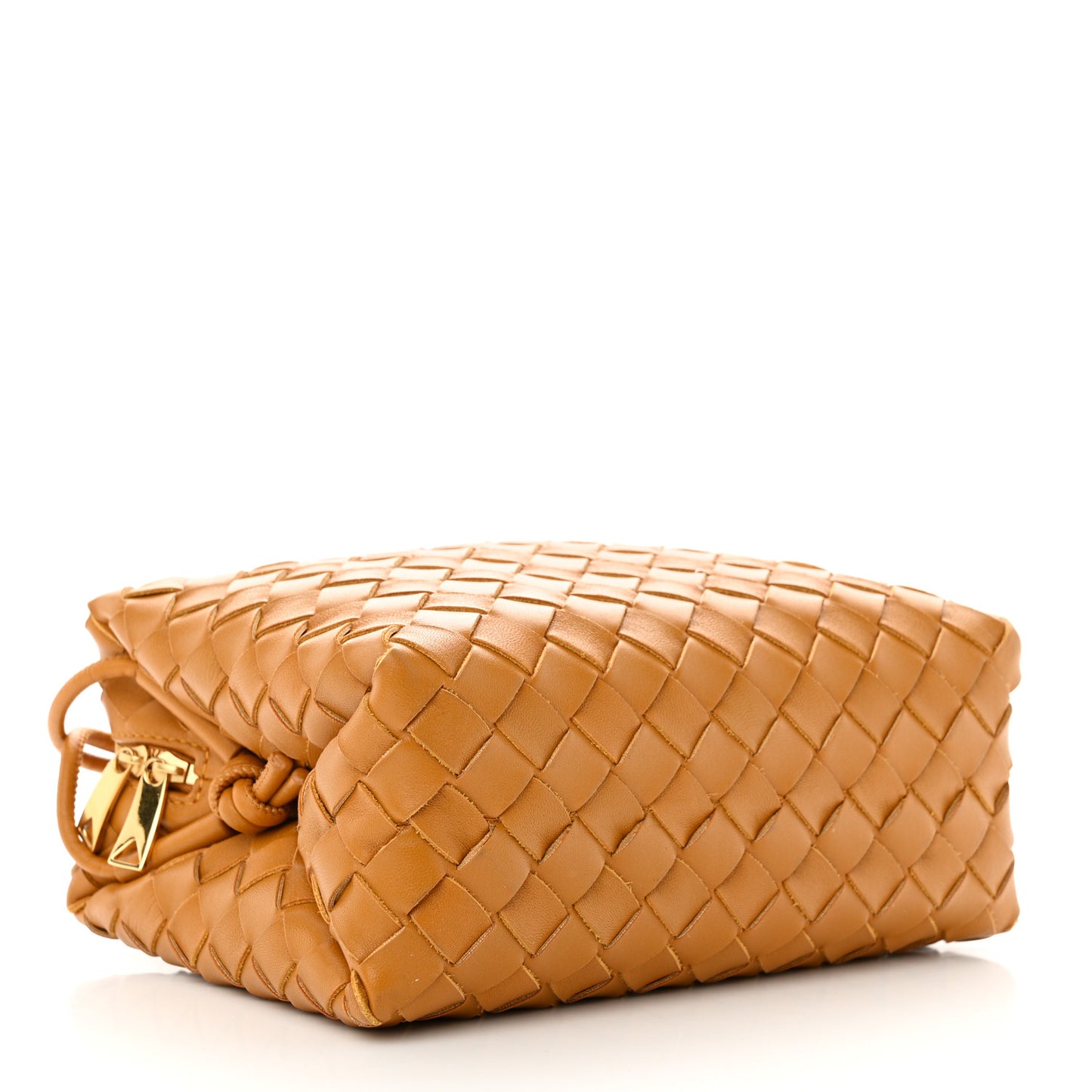 Nappa Intrecciato Small Loop Camera Bag Camel