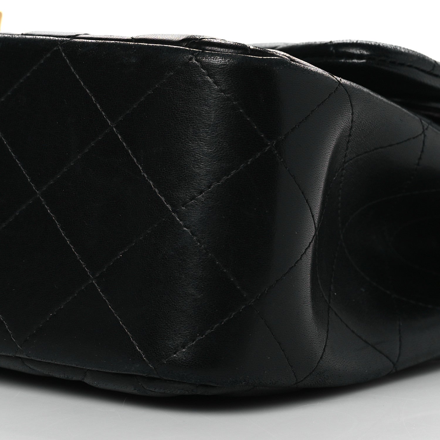 Chanel Lambskin Quilted Jumbo Double Flap Black 10 of 13