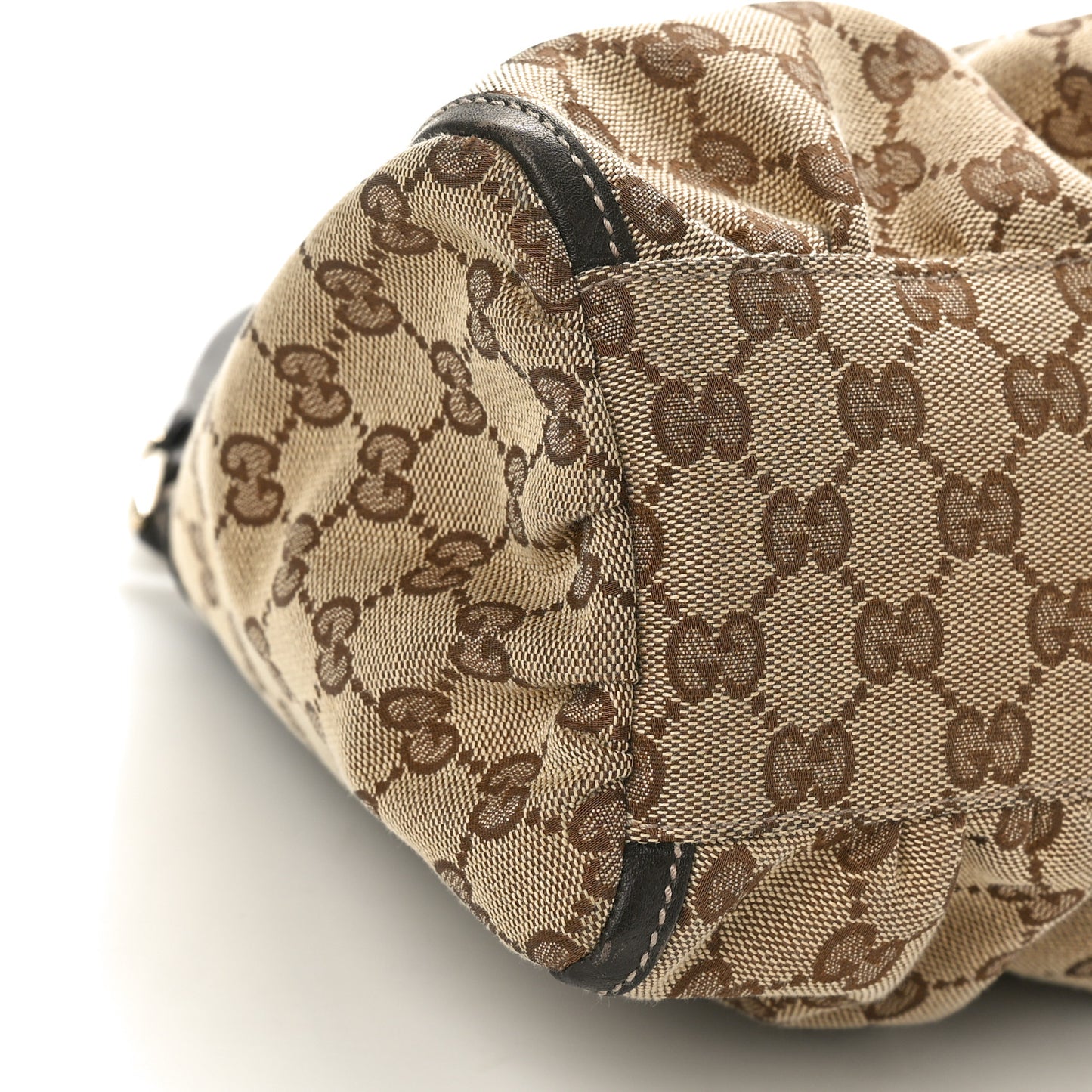Monogram Medium D Gold Ring Hobo Dark Brown
