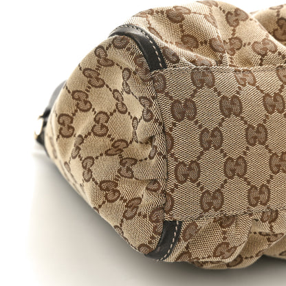 Gucci Monogram Medium D Gold Ring Hobo Dark Brown 9 of 11
