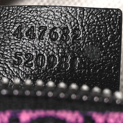 Gucci Monogram Multicolor Matelasse Diagonal Small GG Marmont Chain Shoulder Bag Pink Blue 6 of 8